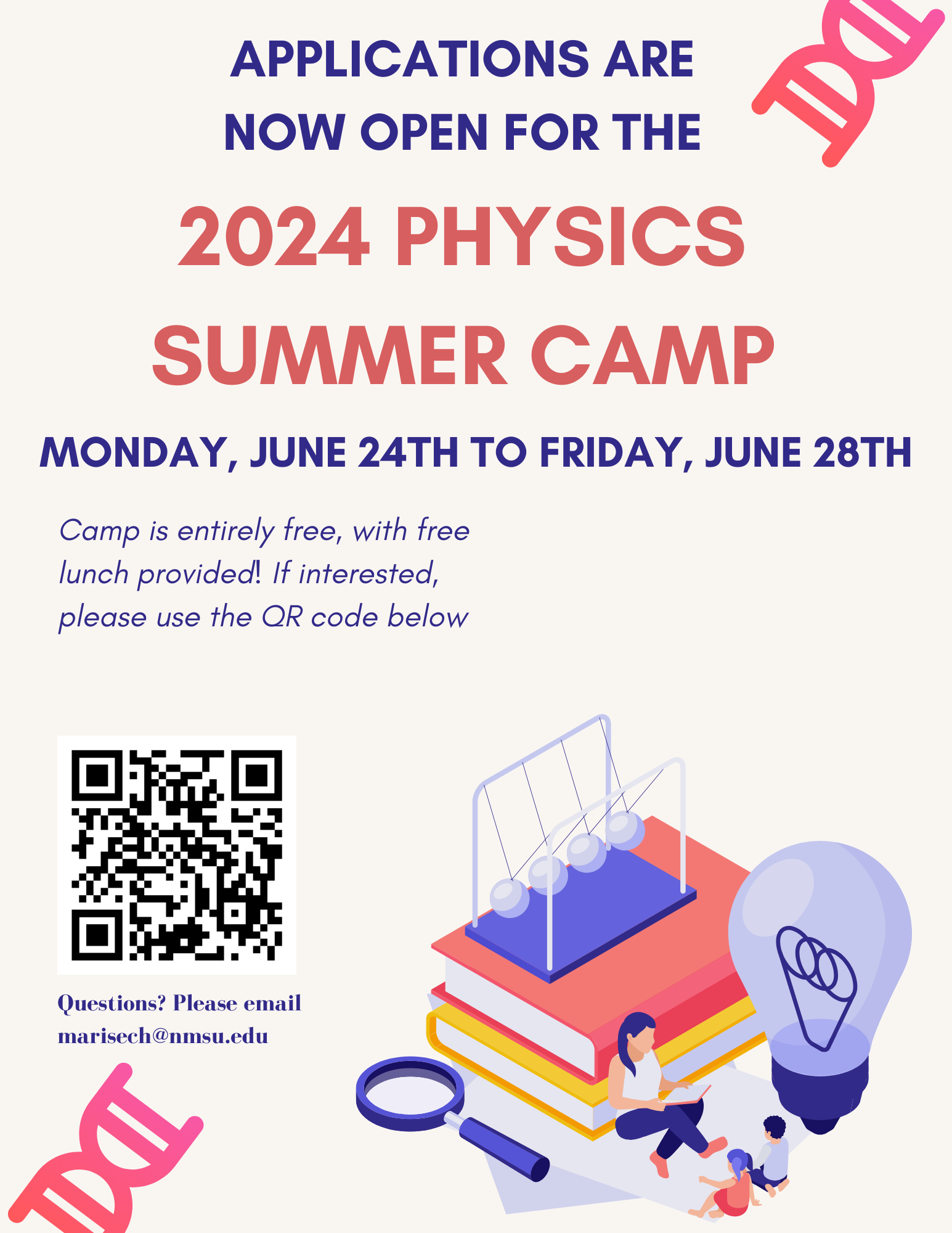 2024 Physics Summer Camp Flyer 